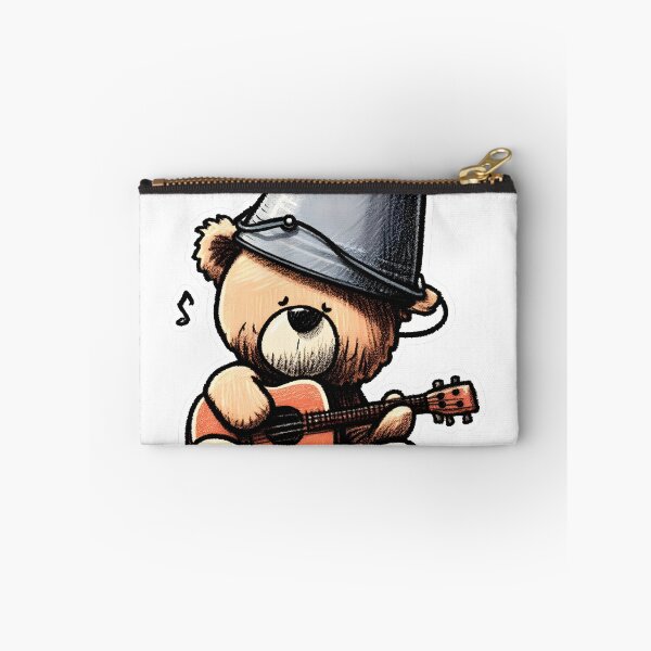 Item preview, TEDDY BEAR STICKER PLAYING THE GUITAR designed and sold by carlarmes.