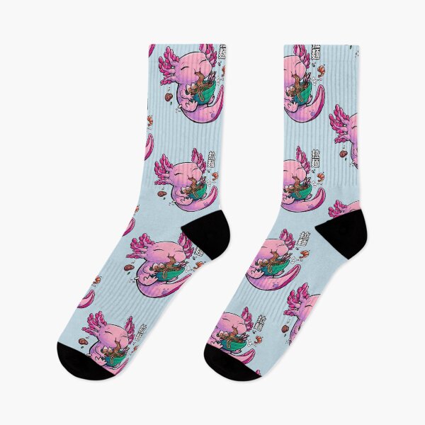 Item preview, Kawaii Axolotl Eating Ramen Noodles Japanese Food Anime Nu Goth  designed and sold by NUMAcreations.
