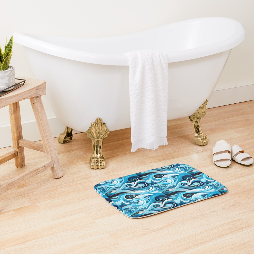 Item preview, Bath Mat designed and sold by CatSomeART.