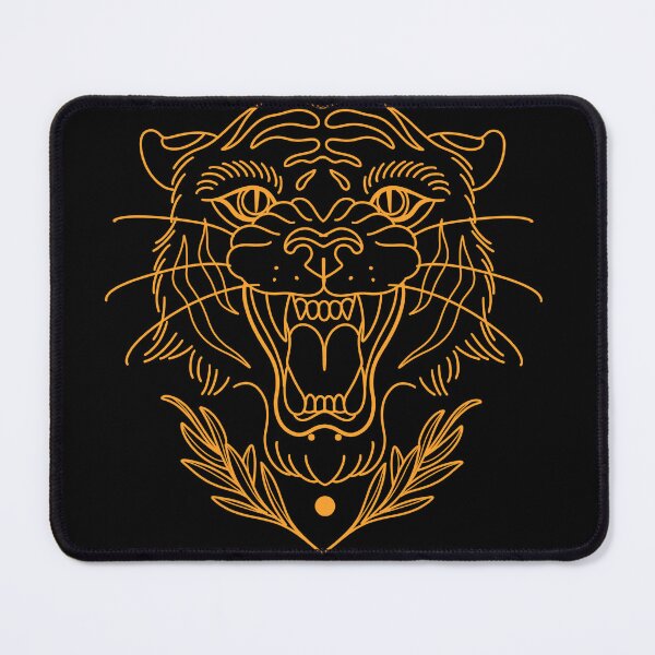 Item preview, Tiger Oldschool Tattoo Brave Cat designed and sold by AbiTattooArt.