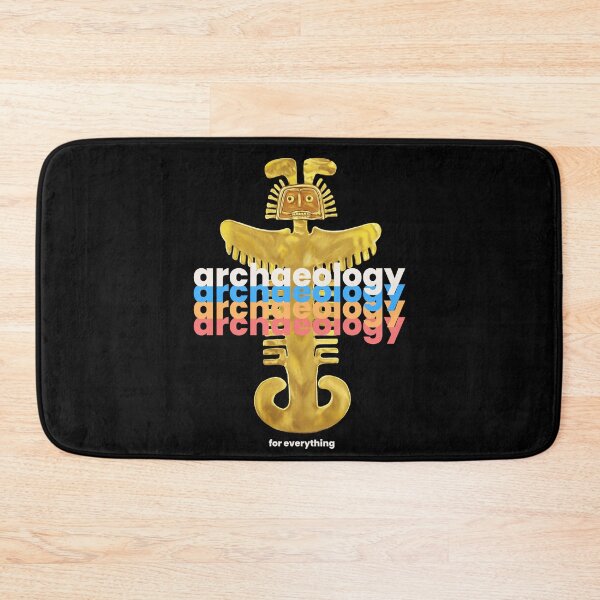Item preview, Archeology for everything - Illustration of Prehispanic Anthropozoomorphic Artifact in Gold - Retro Art designed and sold by Carola-art.