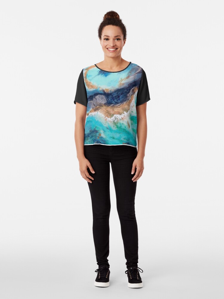 Alternate view of The Great Barrier Reef Chiffon Top
