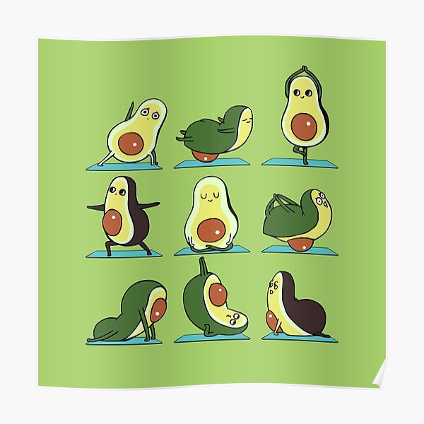 Avocado Yoga Poster