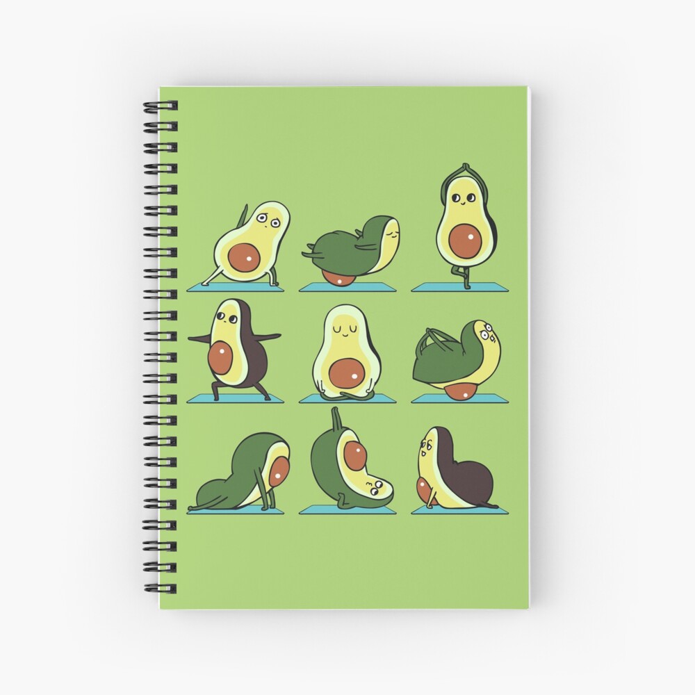 Avocado Yoga Spiral Notebook