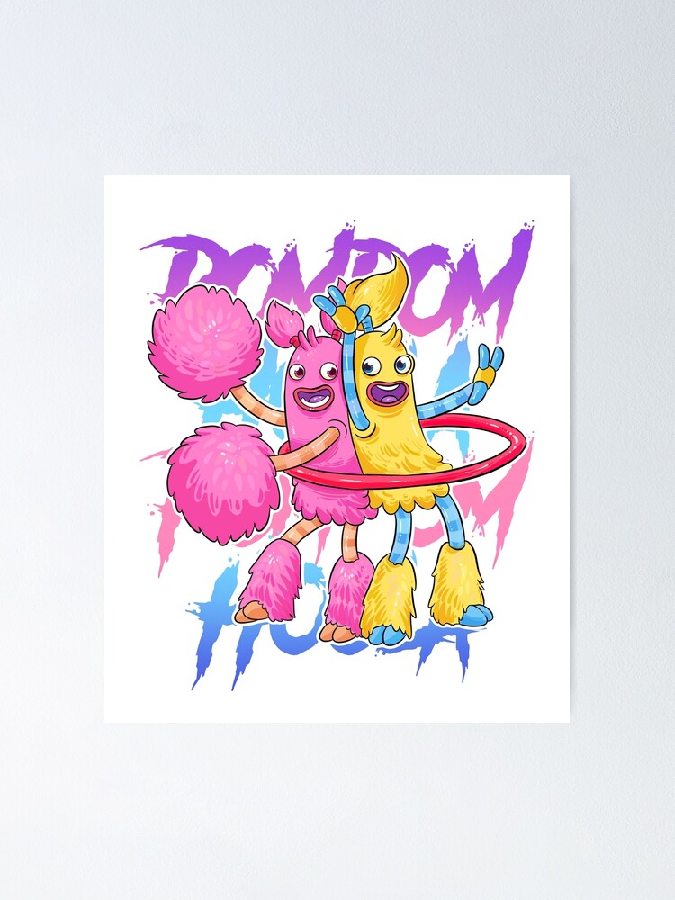 My Singing Monsters character hoola and pompom, hoola and pompom Monsters  Art Board Print for Sale by willosborn