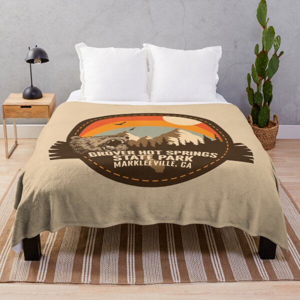Item preview, Grover Hot Springs State Park California - CA Retro Souvenir Badge designed and sold by mountainfad.