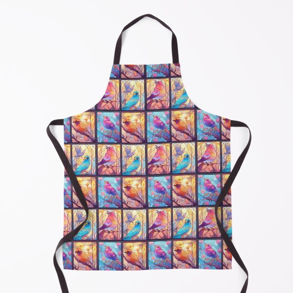 Item preview, Colorful glass stained Birds design designed and sold by octoboobs.