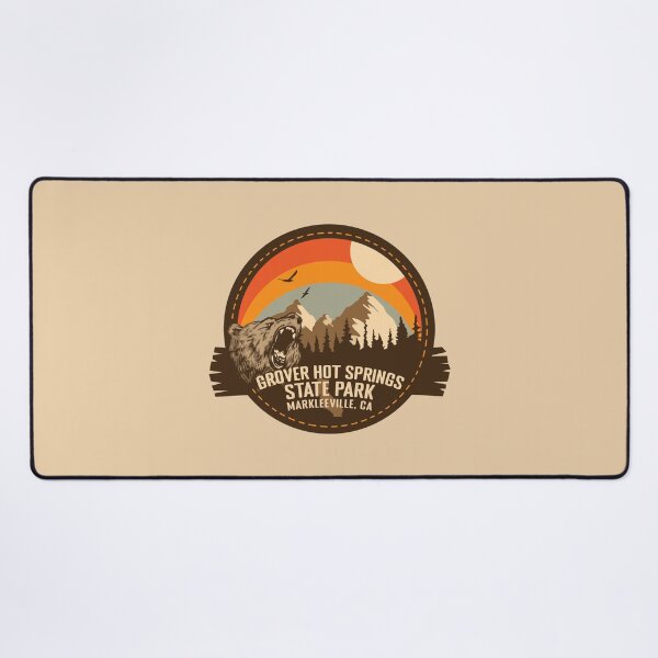 Item preview, Grover Hot Springs State Park California - CA Retro Souvenir Badge designed and sold by mountainfad.