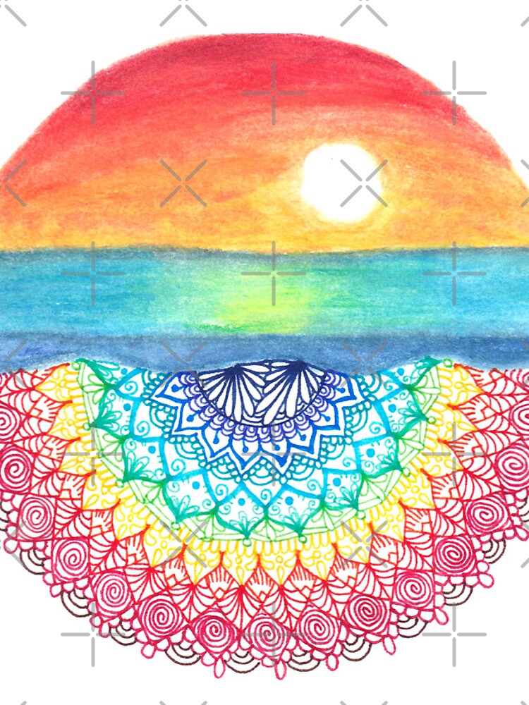 Thumbnail 4 of 4, iPhone Case, Sunset Colorful Mandala designed and sold by DesignPMG.