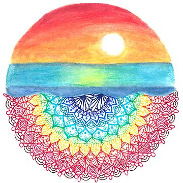 Artwork thumbnail, Sunset Colorful Mandala by DesignPMG