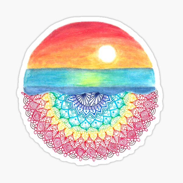 Item preview, Sunset Colorful Mandala designed and sold by DesignPMG.