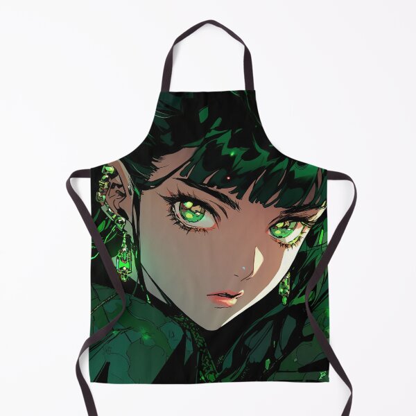 Item preview, Beautiful Jeweled Green Anime Girl designed and sold by bubblegoth.