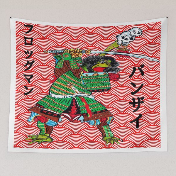 Item preview, Japanese Samurai Frog Tattoo Pattern designed and sold by pitstopart.