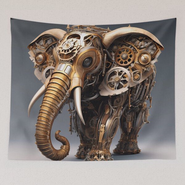 Item preview, "Steampunk Elephant" designed and sold by Art-Vortex-fr.