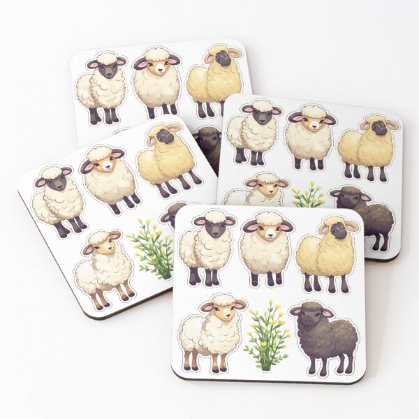 Item preview, Sheep Stickers designed and sold by NicolasGlowArt.