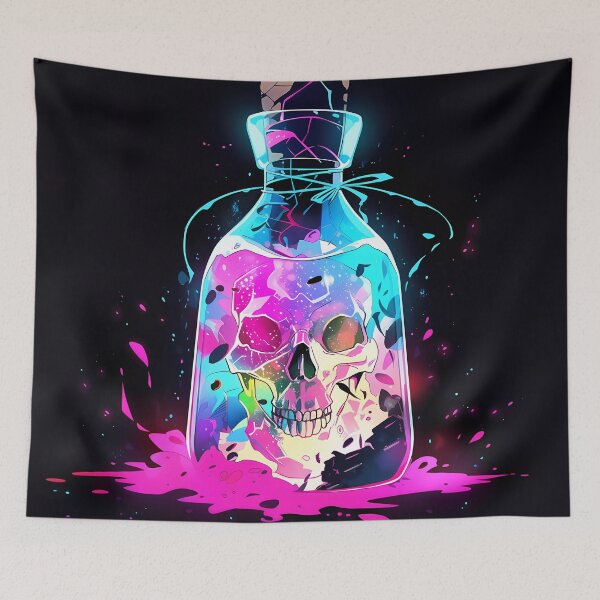 Item preview, "Infectious Neon Skull" designed and sold by Art-Vortex-fr.