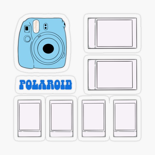 8 Pcs Polaroid Transparent Stickers