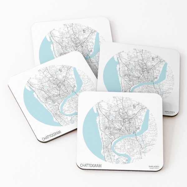Item preview, Chattogram City Map of Bangladesh - Circle designed and sold by deMAP.
