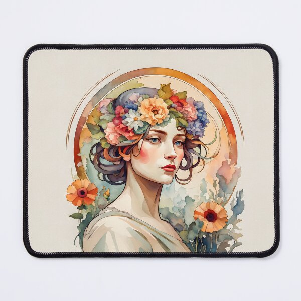Item preview, Portrait of a beautiful woman in Art Nouveau style designed and sold by gelibolu.