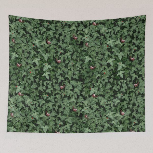 Item preview, Ivy wall with snails and ladybugs designed and sold by Natalia Ruzhyna.