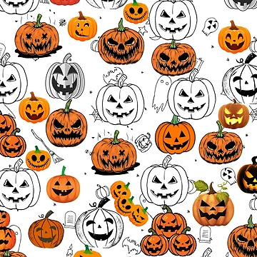Artwork thumbnail, Pumpkin Patch Patterns by ColorFlick
