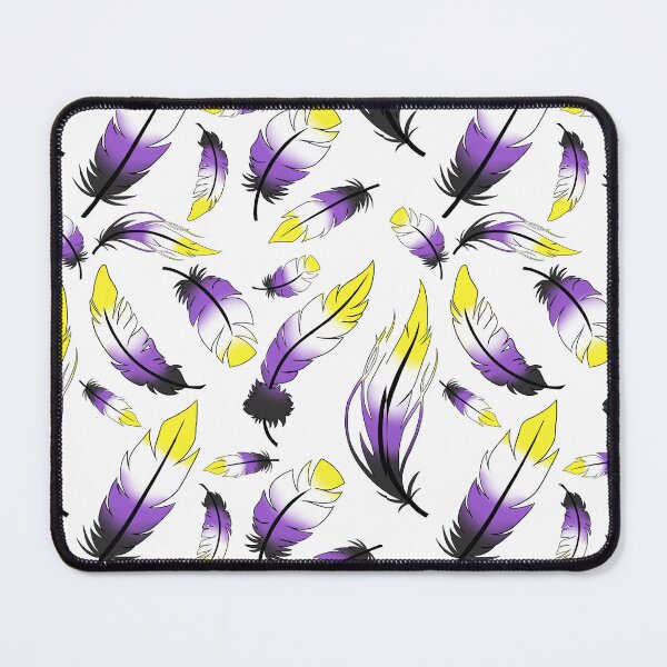 Item preview, Enby Feather- Tile designed and sold by FeatherJo.