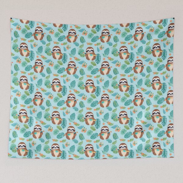 Item preview, Slothy Summer: Adorable Sloth Enjoying the Sunshine designed and sold by qoodesignstudio.