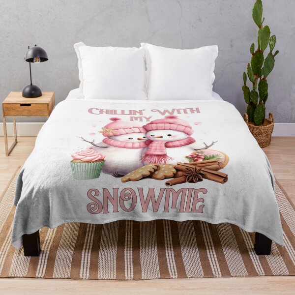 Item preview, Chillin' With My Snowmie Pink Snowmen designed and sold by HappyLifeCreate.
