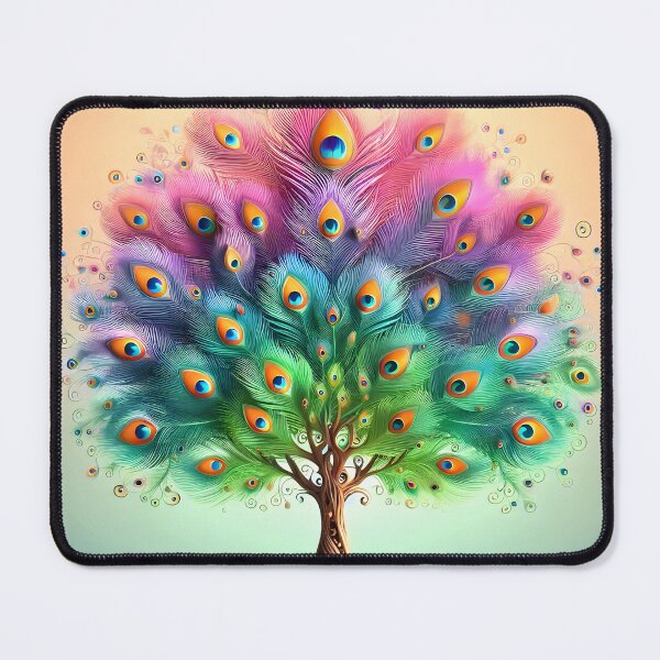 Item preview, Vibrant peacock feathers tree designed and sold by VisualFeeling.