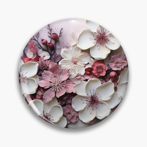 Item preview, 3 dimensional colorful flowers art print designed and sold by dcrc.