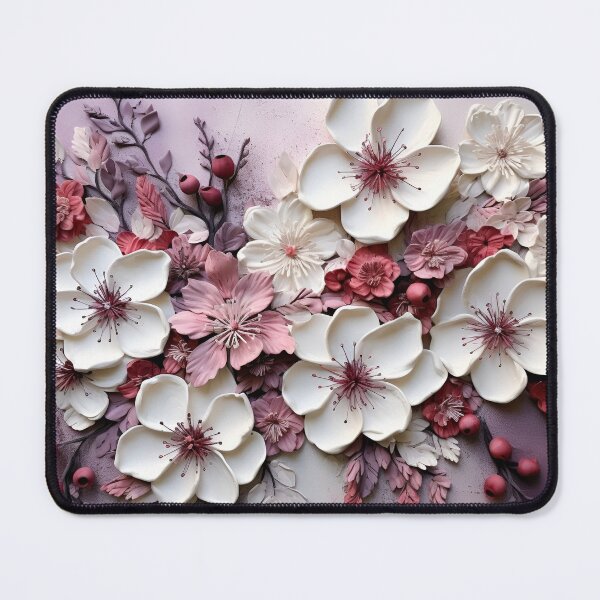 Item preview, 3 dimensional colorful flowers art print designed and sold by dcrc.