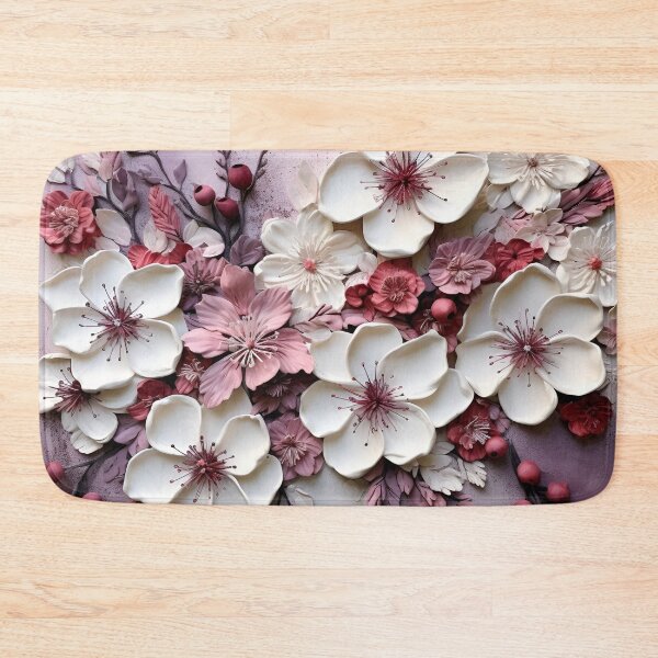 Item preview, 3 dimensional colorful flowers art print designed and sold by dcrc.