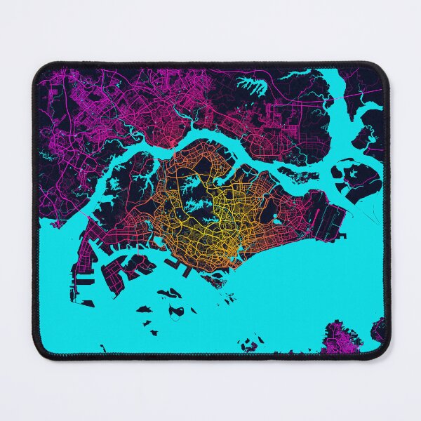 Item preview, Singapore City Map - Neon designed and sold by deMAP.