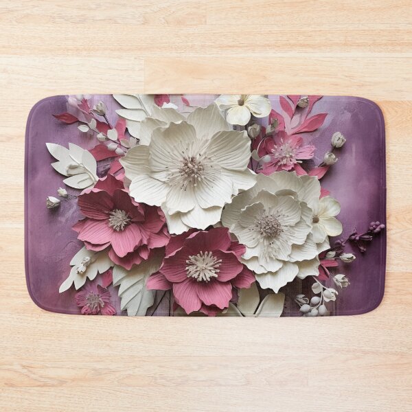 Item preview, 3 dimensional colorful flowers art print designed and sold by dcrc.