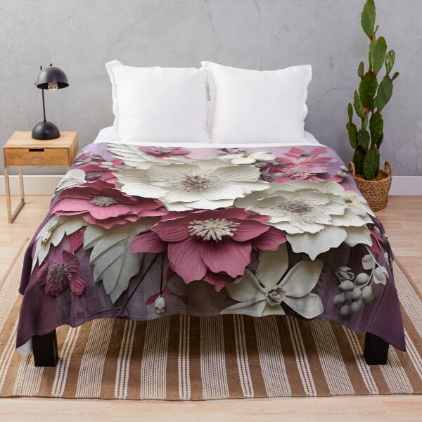Item preview, 3 dimensional colorful flowers art print designed and sold by dcrc.