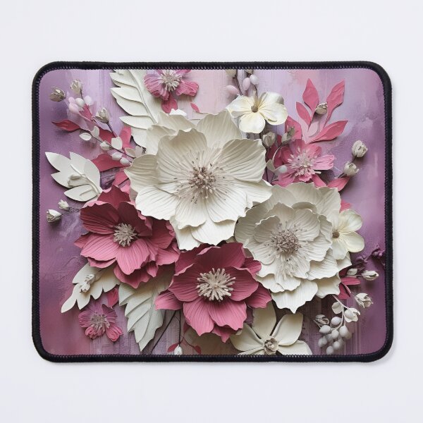 Item preview, 3 dimensional colorful flowers art print designed and sold by dcrc.