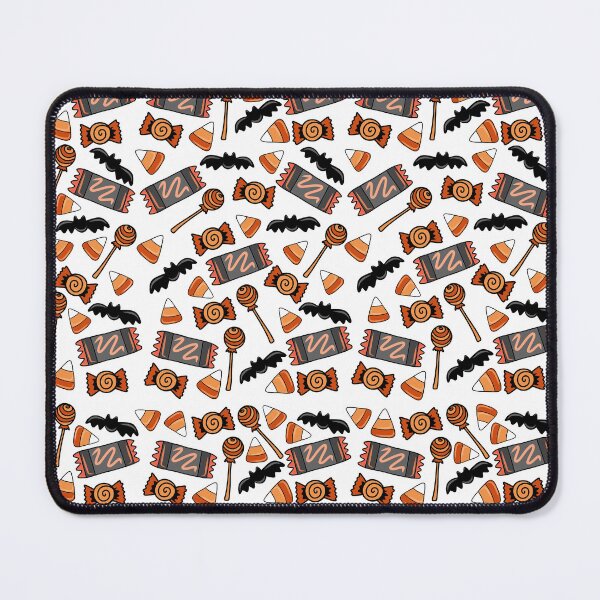 Item preview, Orange and Black Spooky Halloween Candy Pattern on a White Backdrop, made by EndlessEmporium designed and sold by EndlessEmporium.
