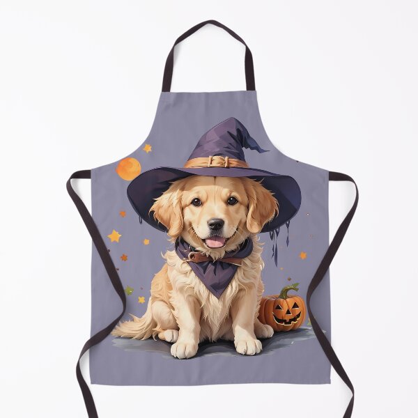 Artikelvorschau, Niedlicher Golden Retriever im Hexenkostüm entworfen und verkauft von DevushkaStore.