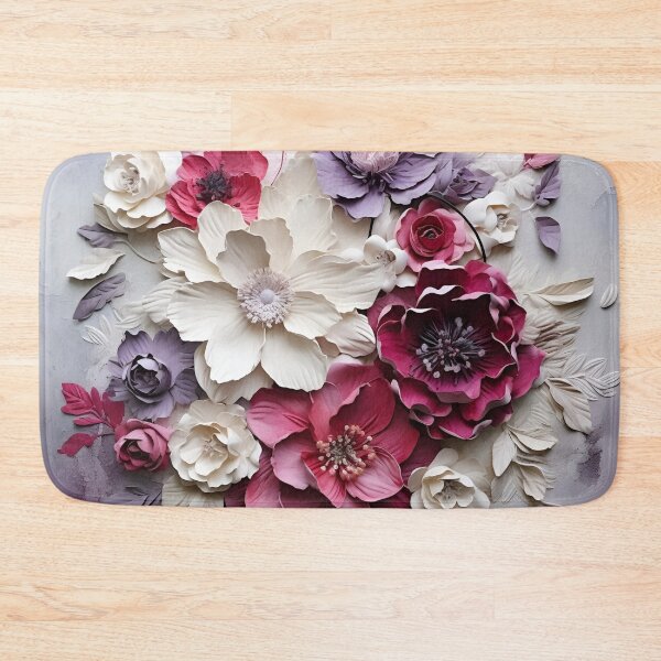 Item preview, 3 dimensional colorful flowers art print designed and sold by dcrc.