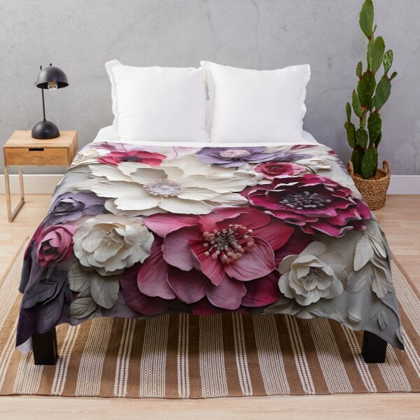 Item preview, 3 dimensional colorful flowers art print designed and sold by dcrc.