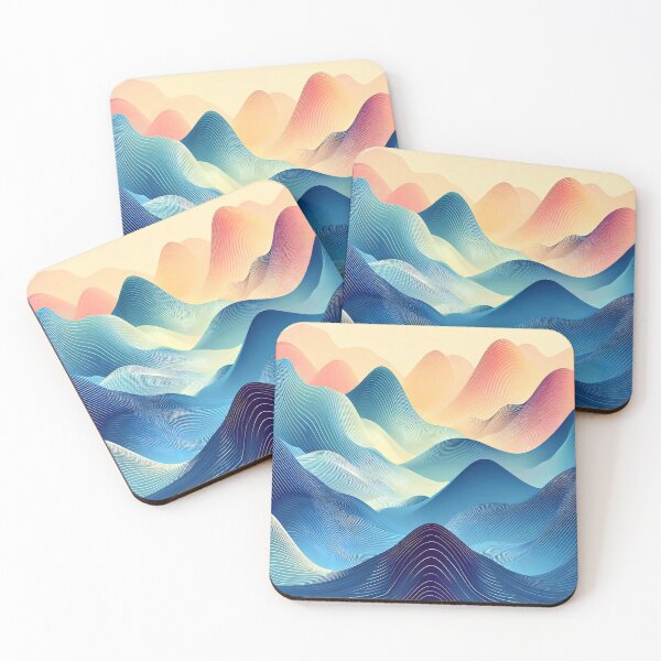 Item preview, Colorful waves landscape designed and sold by VisualFeeling.