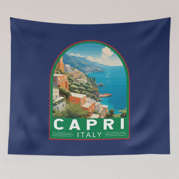 Item preview, Capri Italy Travel Art Emblem designed and sold by KrisSidDesigns.