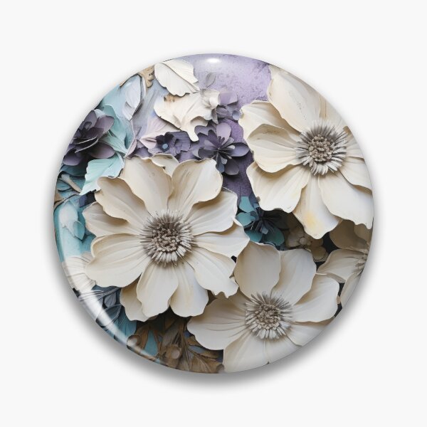 Item preview, 3 dimensional colorful flowers art print designed and sold by dcrc.