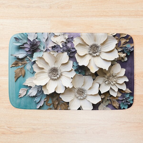 Item preview, 3 dimensional colorful flowers art print designed and sold by dcrc.
