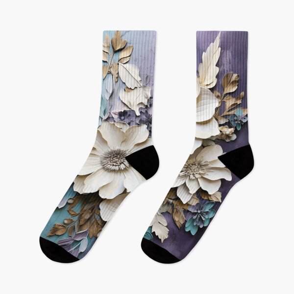 Item preview, 3 dimensional colorful flowers art print designed and sold by dcrc.