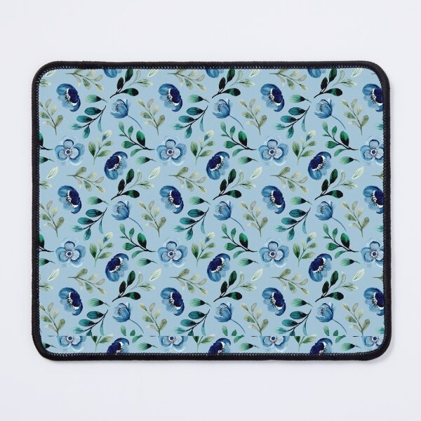 Item preview, Blue Floral Pattern designed and sold by shopcosmiclatte.