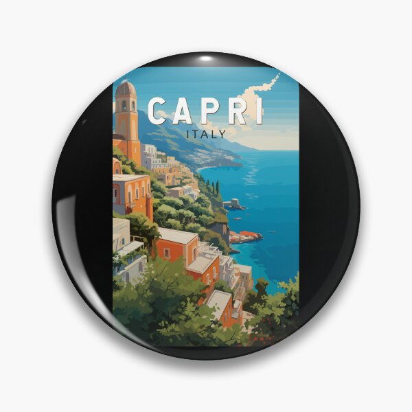 Item preview, Capri Italy Travel Art Vintage designed and sold by KrisSidDesigns.