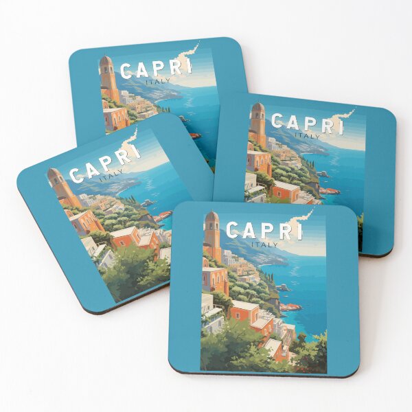 Item preview, Capri Italy Travel Art Vintage designed and sold by KrisSidDesigns.