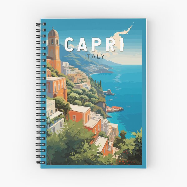 Item preview, Capri Italy Travel Art Vintage designed and sold by KrisSidDesigns.