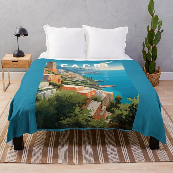 Item preview, Capri Italy Travel Art Vintage designed and sold by KrisSidDesigns.